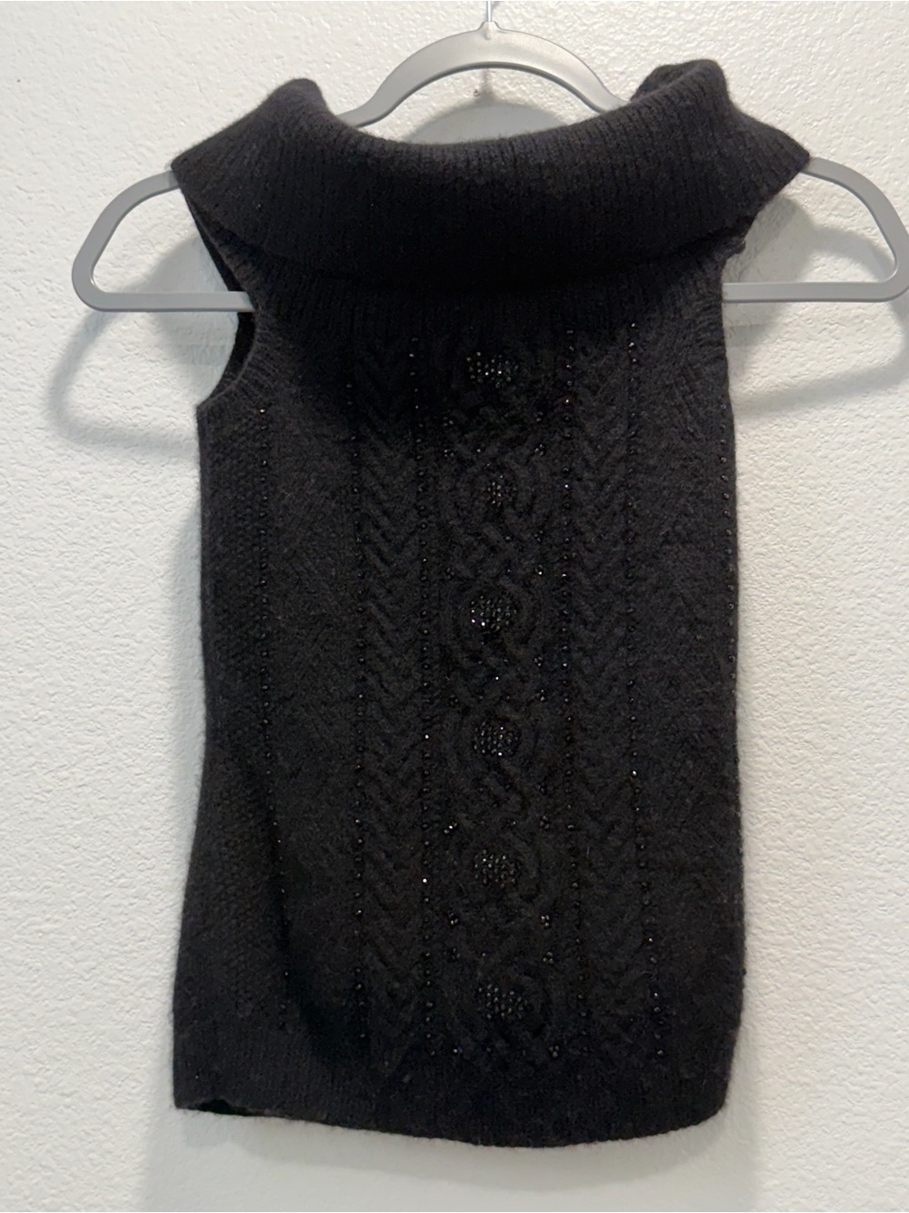 Ralph Lauren Vintage Black Label black sweater vest with beaded details Size M